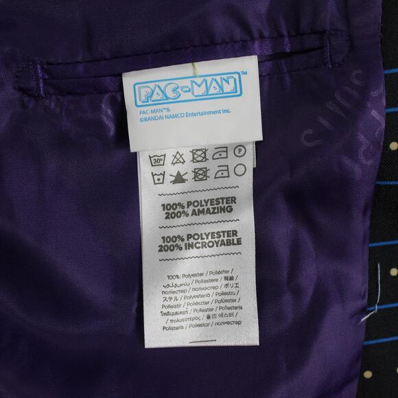 OppoSuits Pac Man Suit Mens US 44 EU 54 Black Maze Print Jacket Pants 2 Piece - Picture 6 of 16